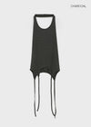 Twos-two Striped Strap Halter Long Sleeveless