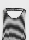 Twos-two Striped Strap Halter Long Sleeveless