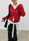 Purehi Linen Round Knit Cardigan