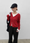 Purehi Linen Round Knit Cardigan