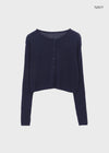 Purehi Linen Round Knit Cardigan