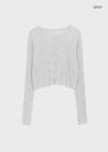Purehi Linen Round Knit Cardigan
