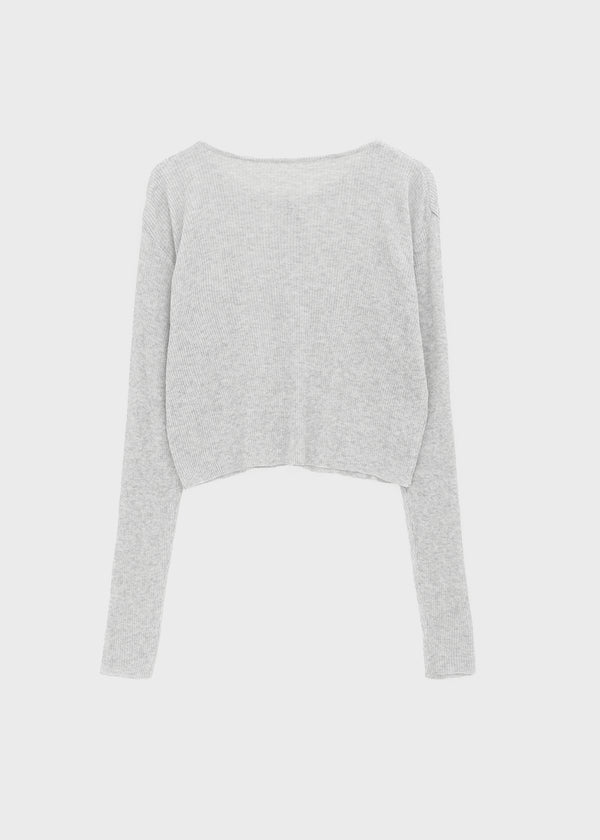 Purehi Linen Round Knit Cardigan