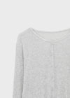 Purehi Linen Round Knit Cardigan
