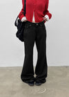 Zreng Low-waist Summer Bootcut Cotton Pants