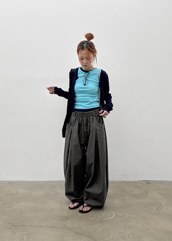Purehi Linen Round Knit Cardigan