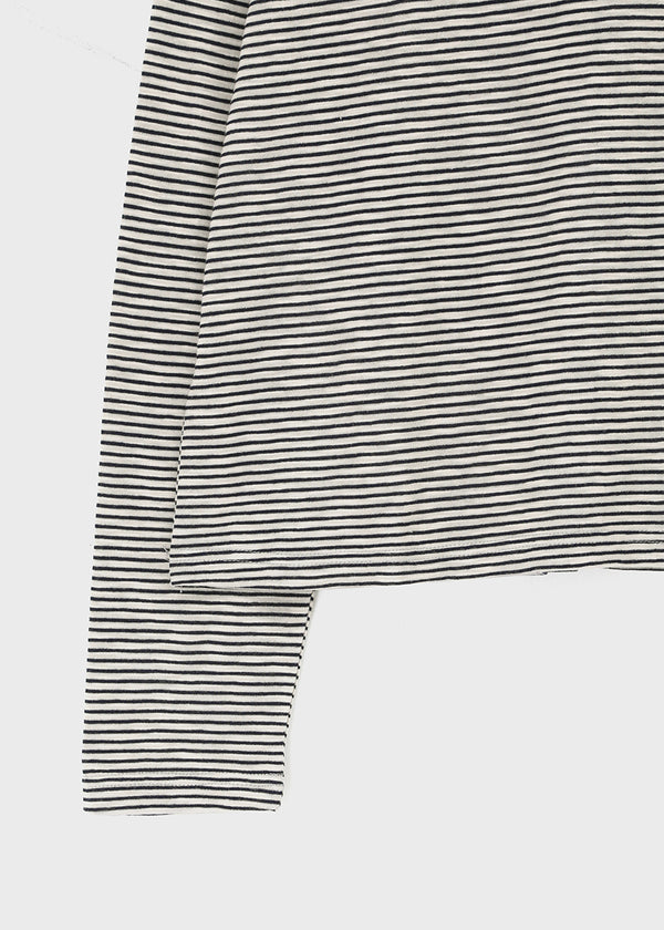 (UNISEX) Smeuker Striped Long Sleeve Tee