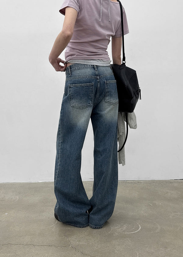 Wisyou Wide Bootcut Denim Pants