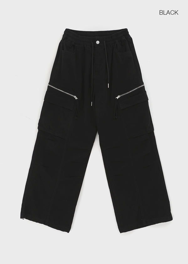 (UNISEX) Hitchler Washed Wide Cargo Pants