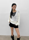Kipong Deep V-neck Net Knit