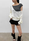 Kipong Deep V-neck Net Knit