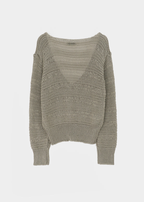 Kipong Deep V-neck Net Knit