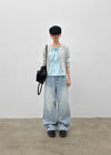 Purehi Linen Round Knit Cardigan