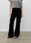 Cuncring Strap Cargo Bootcut Pants