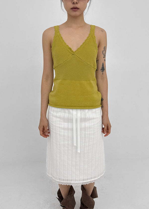 Decant Lace V-neck Sleeveless Knit