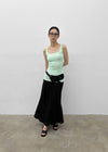 Colme Square Neck Slim Long Sleeveless