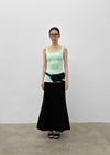 Colme Square Neck Slim Long Sleeveless
