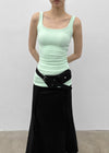 Colme Square Neck Slim Long Sleeveless