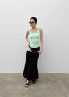 Colme Square Neck Slim Long Sleeveless