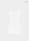 Colme Square Neck Slim Long Sleeveless