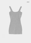 Colme Square Neck Slim Long Sleeveless