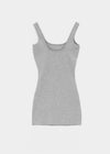 Colme Square Neck Slim Long Sleeveless