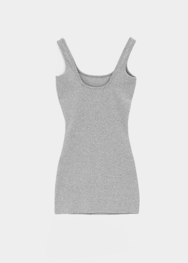 Colme Square Neck Slim Long Sleeveless