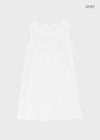 Cantut Shirred Ribbon Nylon Mini Dress