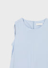 Cantut Shirred Ribbon Nylon Mini Dress