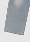 Latka Cut-out Washed Wide Denim Pants