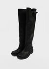 Lovt Leather Buckle Long Boots