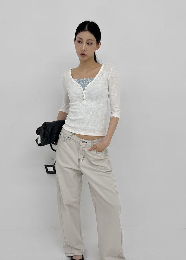 Foredy Square Lace Sleeveless