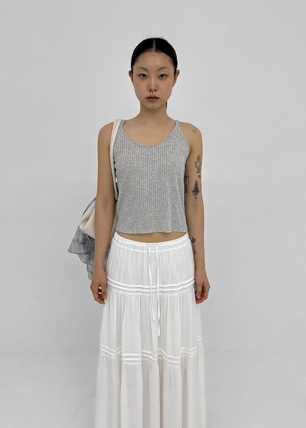 Cool Tee Summer Chiffon Tiered Long Skirt