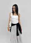 Shupong Henley Neck Lace Crop Sleeveless (Built-in Cap)