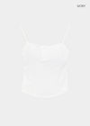 Shupong Henley Neck Lace Crop Sleeveless (Built-in Cap)