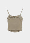 Shupong Henley Neck Lace Crop Sleeveless (Built-in Cap)