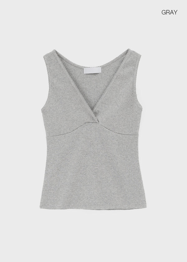 Forete V-neck Wrap Sleeveless Top
