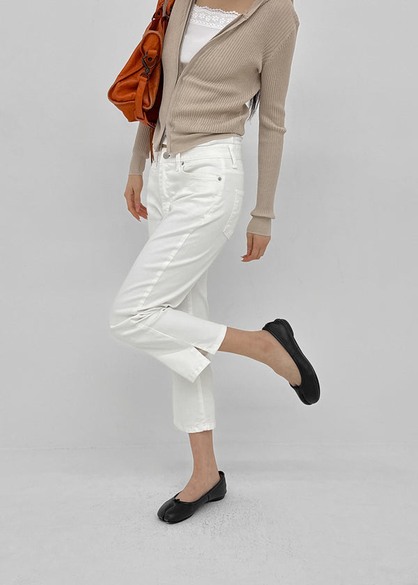 Popu Slit Cropped Capri Pants