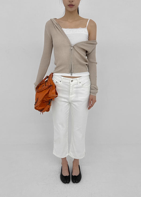 Popu Slit Cropped Capri Pants