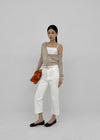 Popu Slit Cropped Capri Pants