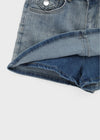Kb Back Pocket Denim Mini Skirt Pants