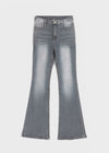 Loctong Hip-dip Washed Bootcut Denim Pants