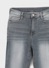 Loctong Hip-dip Washed Bootcut Denim Pants