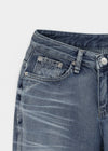 Caliac Washed Damaged Bootcut Denim Pants
