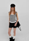 Flobin Button Layered Sleeveless (Built-in Cap)