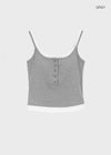 Flobin Button Layered Sleeveless (Built-in Cap)