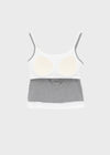 Flobin Button Layered Sleeveless (Built-in Cap)
