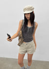 Gelat Vintage Button Lace Sleeveless
