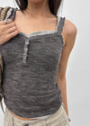 Gelat Vintage Button Lace Sleeveless