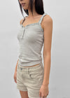 Gelat Vintage Button Lace Sleeveless